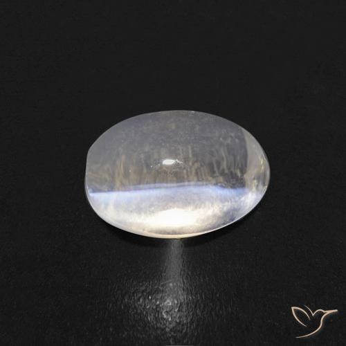 0.85ct طبيعي أبيض دافئ عين القط سيليمانايت, بيضوي, شفاف