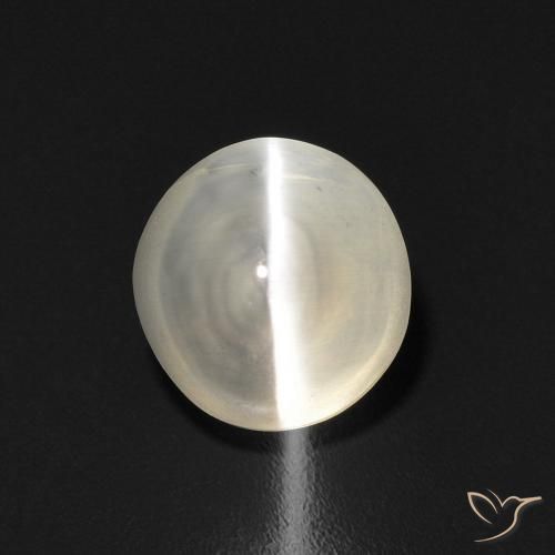 1.58ct طبيعي أبيض دافئ عين القط سيليمانايت, بيضوي, شفاف