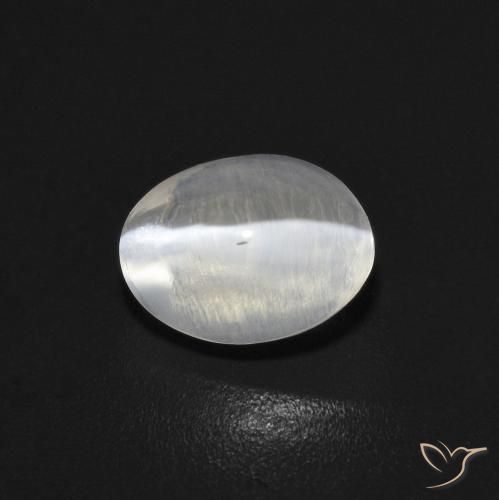 1.05ct طبيعي رمادى فاتح جدا عين القط سيليمانايت, بيضوي, شفاف