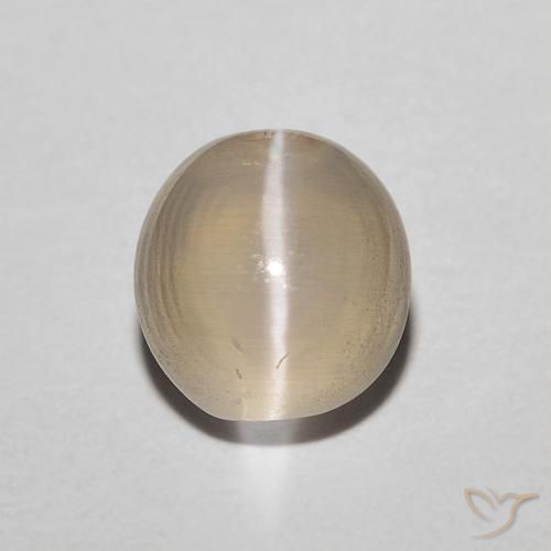 1.43ct طبيعي أصفر فاتح عين القط سيليمانايت, بيضوي, نصف شفاف