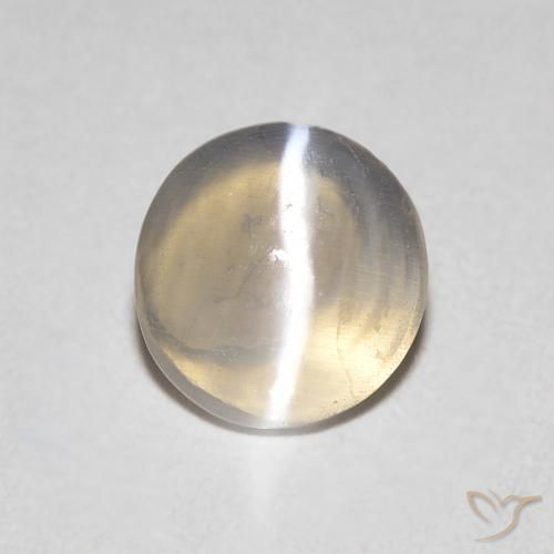 0.79ct طبيعي بنى التورتيا فاتح عين القط سيليمانايت, بيضوي, شفاف