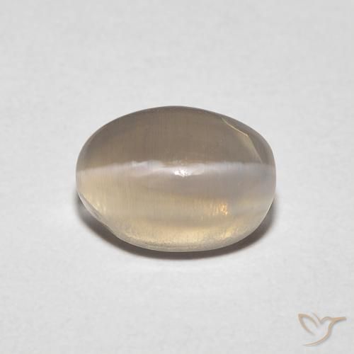 1.23ct طبيعي بنى متوسط عين القط سيليمانايت, بيضوي, شفاف