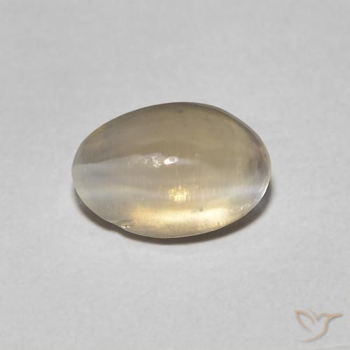 1.08ct طبيعي بنى التورتيا فاتح عين القط سيليمانايت, بيضوي, شفاف