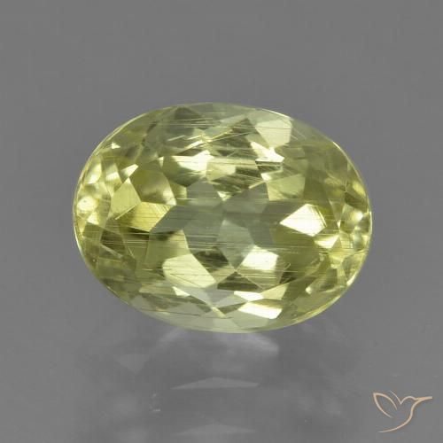 1.98ct طبيعي أصفر مخضر سليمانايت, بيضوي, قليلا جدا