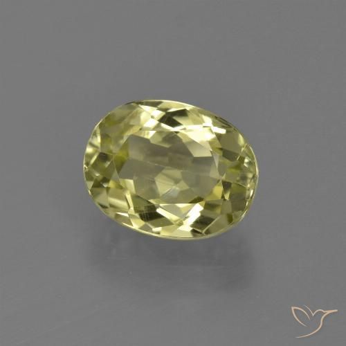 2.32ct طبيعي أصفر متوسط سليمانايت, بيضوي, قليلا جدا