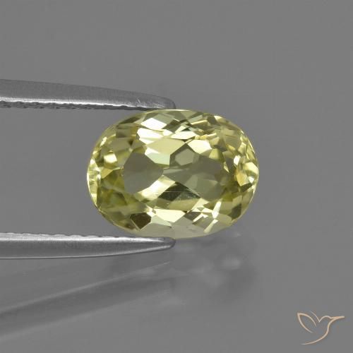 2.01ct طبيعي أصفر مخضر سليمانايت, بيضوي, VVS-VS