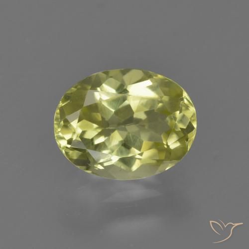 1.24ct طبيعي أصفر متوسط سليمانايت, بيضوي, قليلا جدا