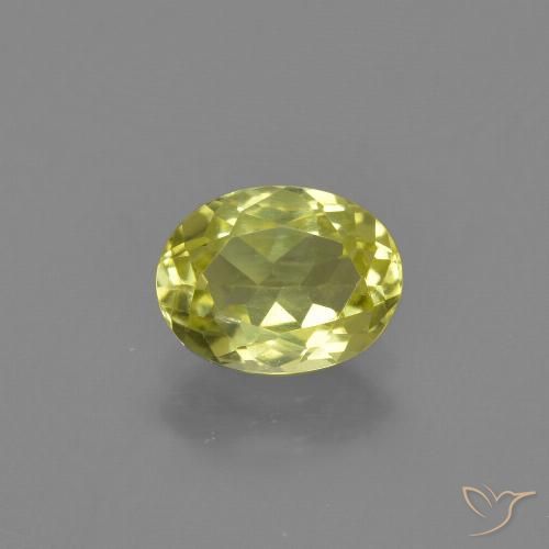 1.38ct طبيعي الأصفر الليمونى سليمانايت, بيضوي, VS-SI