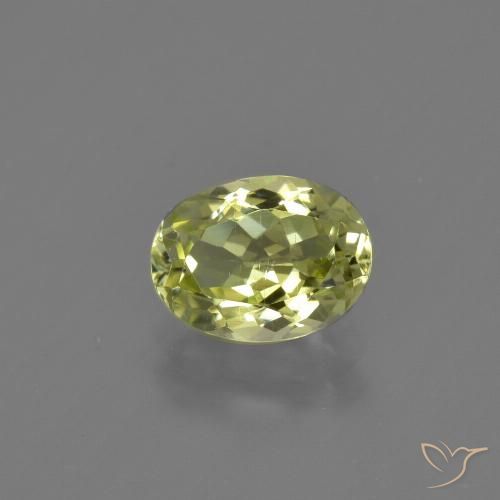 1.40ct طبيعي أخضر أصفر سليمانايت, بيضوي, قليلا جدا
