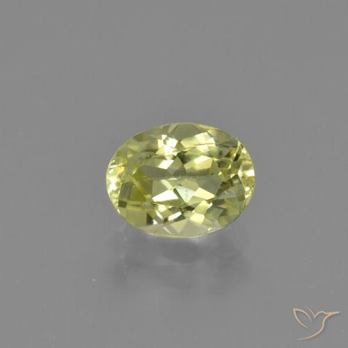 1.33ct طبيعي أصفر مخضر سليمانايت, بيضوي, VS-SI