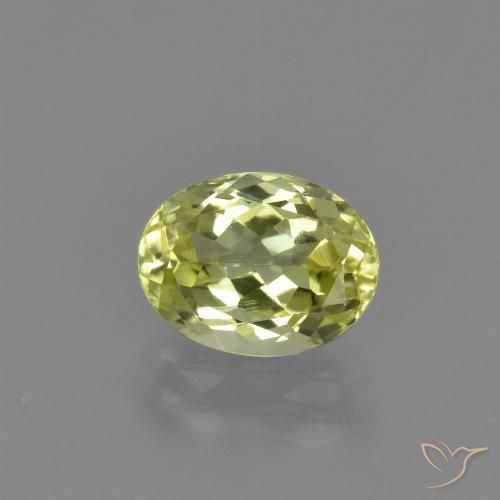 1.55ct طبيعي أخضر أصفر سليمانايت, بيضوي, VVS