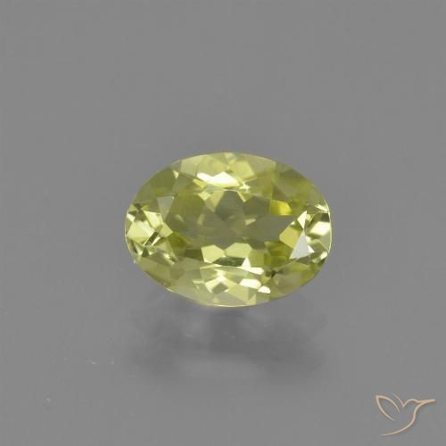 1.13ct طبيعي أصفر فاتح سليمانايت, بيضوي, VVS-VS