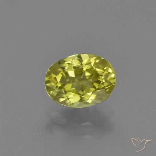 1.37ct طبيعي أصفر متوسط سليمانايت, بيضوي, قليلا جدا