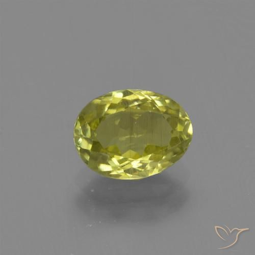 1.33ct طبيعي أصفر متوسط سليمانايت, بيضوي, قليلا جدا