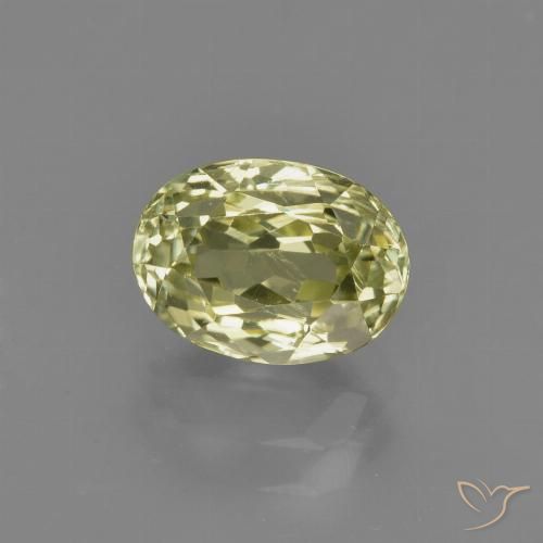 1.69ct طبيعي أصفر متوسط سليمانايت, بيضوي, VVS-VS