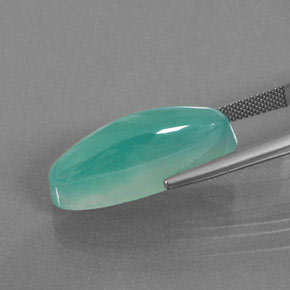 سميثسونايت أخضر أزرق طبيعي، قصة بيضاوى، 30.86 قيراط، نصف شفاف