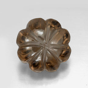 كوارتز دخاني بني مدخن طبيعي، شفاف، 10.74 قيراط، شفاف / نصف شفاف