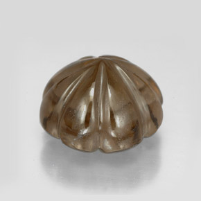 كوارتز دخاني بني مدخن طبيعي، شفاف، 10.74 قيراط، شفاف / نصف شفاف