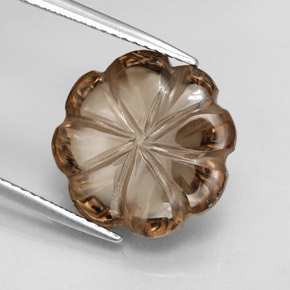 كوارتز سموكى بنى مدخن فاتح طبيعي، شفاف، 9.08 قيراط، شفاف / نصف شفاف