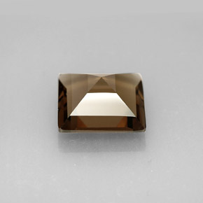 كوارتز سموكى بنى مدخن طبيعي، مربع، 3.35 قيراط، VVS-VS