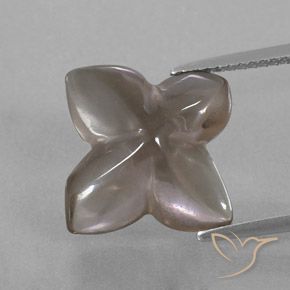 8.80ct طبيعي بنى فاتح جدا كوارتز سموكى, قص وردة, شفاف / نصف شفاف
