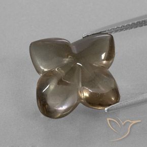 7.84ct طبيعي بنى متوسط كوارتز سموكى, قص وردة, شفاف / نصف شفاف