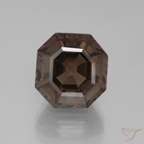 9.97ct طبيعي بنى العنبر كوارتز سموكى, قص الزمرد, VVS-VS