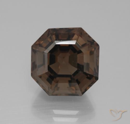 10.20ct طبيعي بنى العنبر كوارتز سموكى, قص الزمرد, VVS-VS