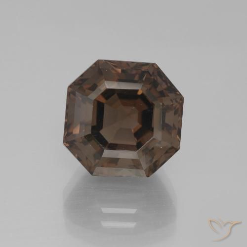 8.98ct طبيعي بنى العنبر كوارتز سموكى, قص الزمرد, VVS