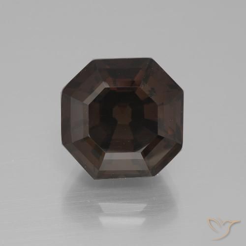 8.77ct طبيعي بني غامق كوارتز سموكى, قص الزمرد, VVS-VS