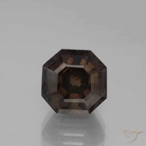 5.90ct طبيعي بنى شيكولاتى كوارتز سموكى, قص الزمرد, VVS