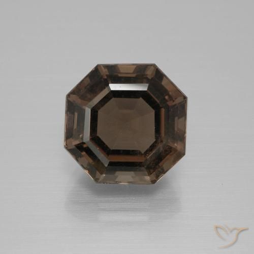 6.56ct طبيعي أزرق غامق كوارتز سموكى, قص الزمرد, قليلا جدا