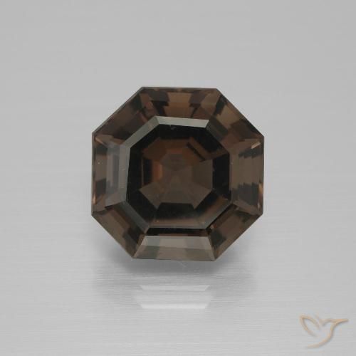 6.32ct طبيعي أزرق غامق كوارتز سموكى, قص الزمرد, قليلا جدا