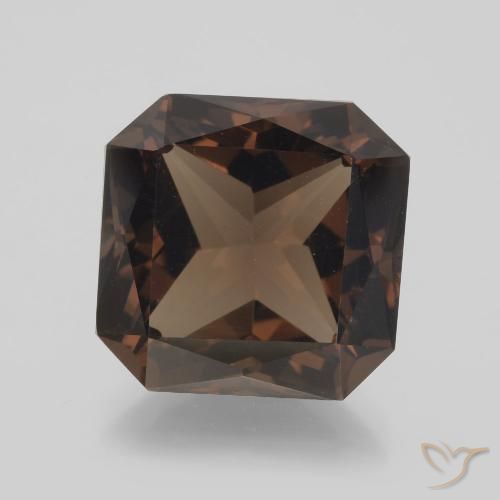 9.03ct طبيعي بنى القرفة غامق كوارتز سموكى, قص الزمرد, VVS