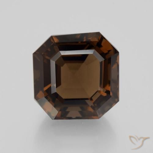 8.54ct طبيعي بنى متوسط كوارتز سموكى, قص الزمرد, VVS