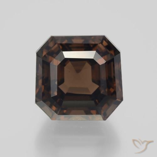 8.85ct طبيعي بنى الجوزية كوارتز سموكى, قص الزمرد, VVS