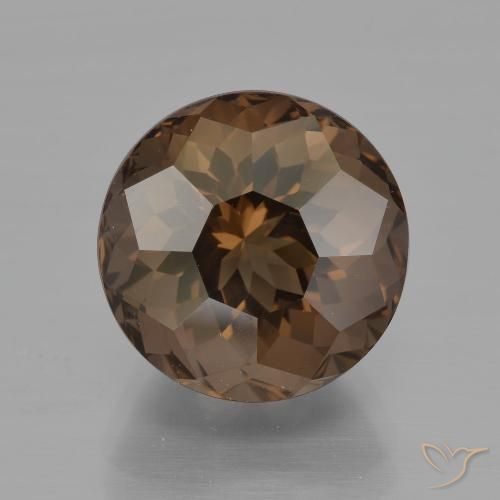 6.63ct طبيعي بنى متوسط كوارتز سموكى, دائري, VVS