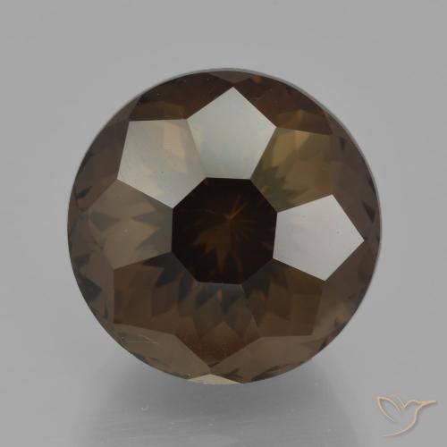 10.14ct طبيعي أزرق غامق كوارتز سموكى, دائري, VVS