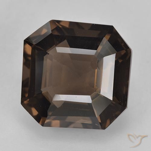 8.33ct طبيعي بنى الجوزية كوارتز سموكى, قص الزمرد, VVS