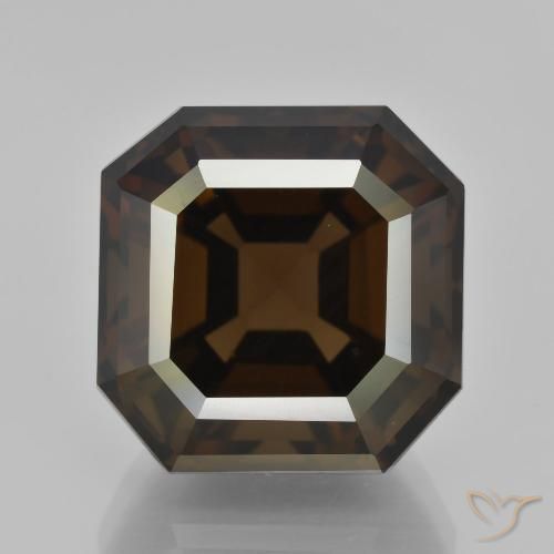 16.10ct طبيعي بنى العنبر كوارتز سموكى, قص الزمرد, VVS