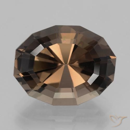 10.50ct طبيعي بنى شيكولاتى كوارتز سموكى, بيضوي, VVS