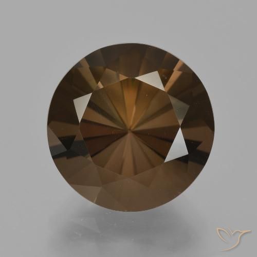 6.97ct طبيعي بني غامق كوارتز سموكى, دائري, VVS