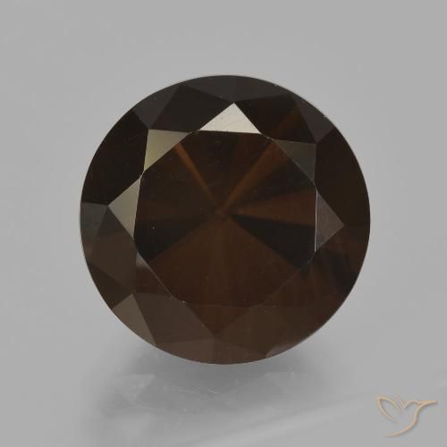6.77ct طبيعي بني محمر كوارتز سموكى, دائري, VVS-VS