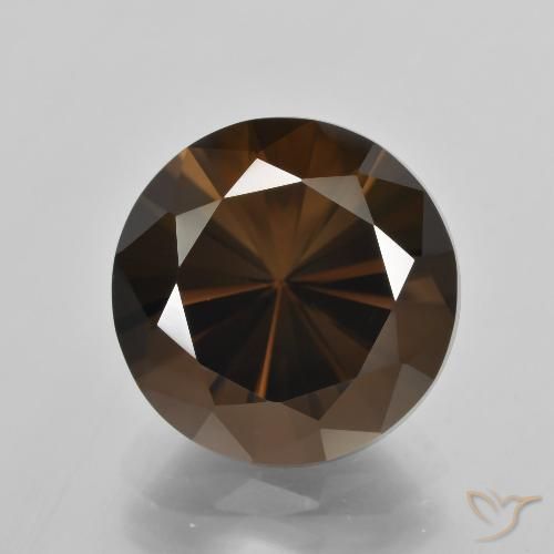 8.33ct طبيعي بنى الجوزية كوارتز سموكى, دائري, VVS