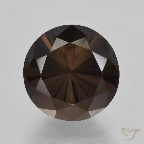 5.53ct طبيعي بنى العنبر كوارتز سموكى, دائري, VVS