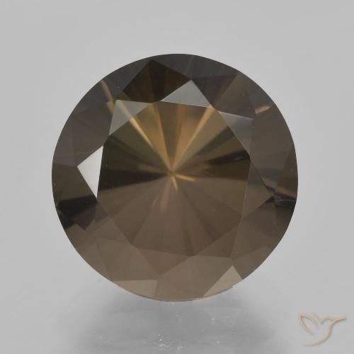 6.15ct طبيعي بنى دافئ كوارتز سموكى, دائري, VVS
