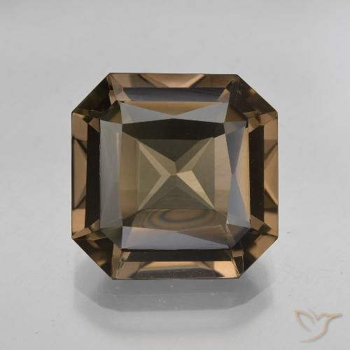 8.22ct طبيعي بنى العنبر كوارتز سموكى, قص الزمرد, VVS