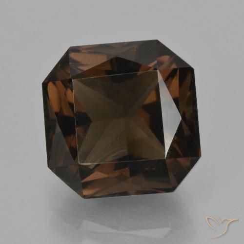 8.37ct طبيعي بنى متوسط كوارتز سموكى, قص الزمرد, VVS