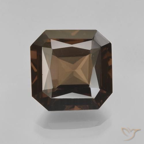 6.55ct طبيعي بنى العنبر كوارتز سموكى, قص الزمرد, VVS