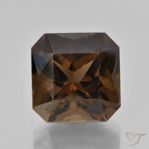 10.01ct طبيعي بنى الجوزية كوارتز سموكى, قص الزمرد, VVS